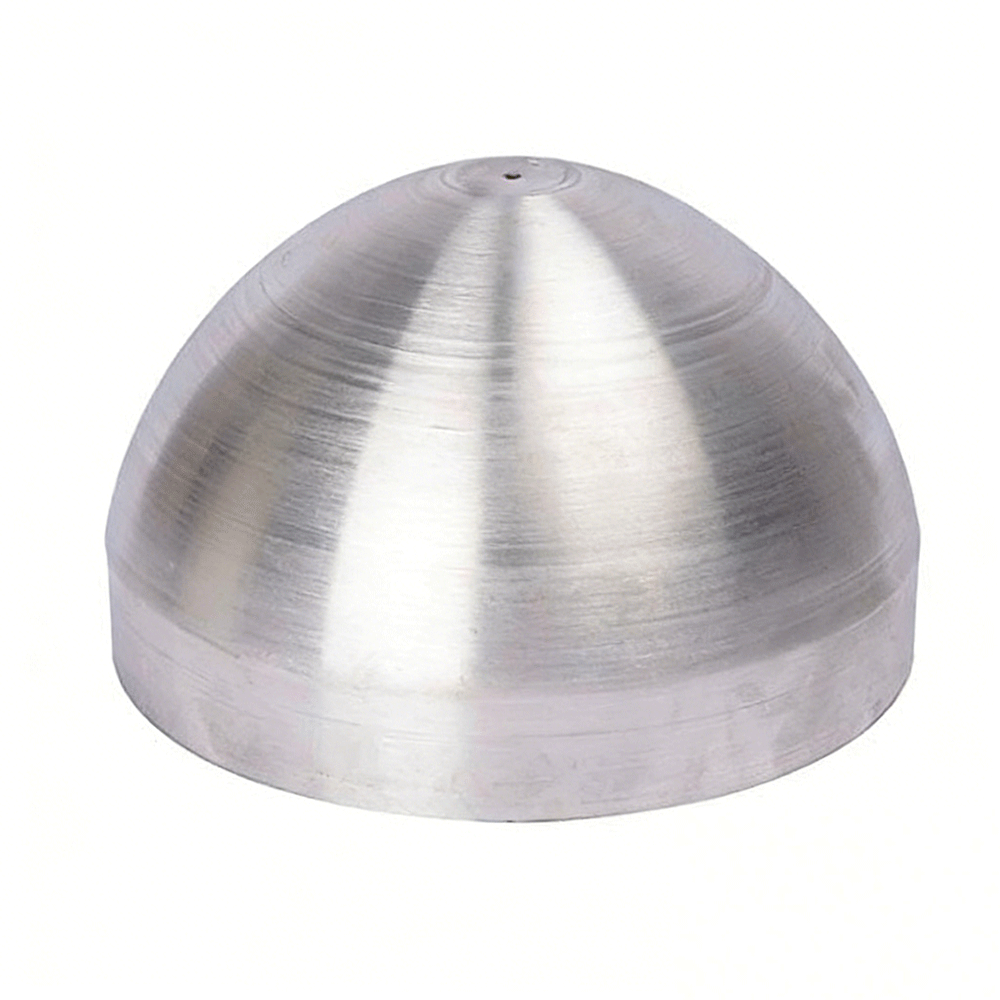 Hardware Deep-Drawn Semi-Round Brushed Aluminum Lampshade