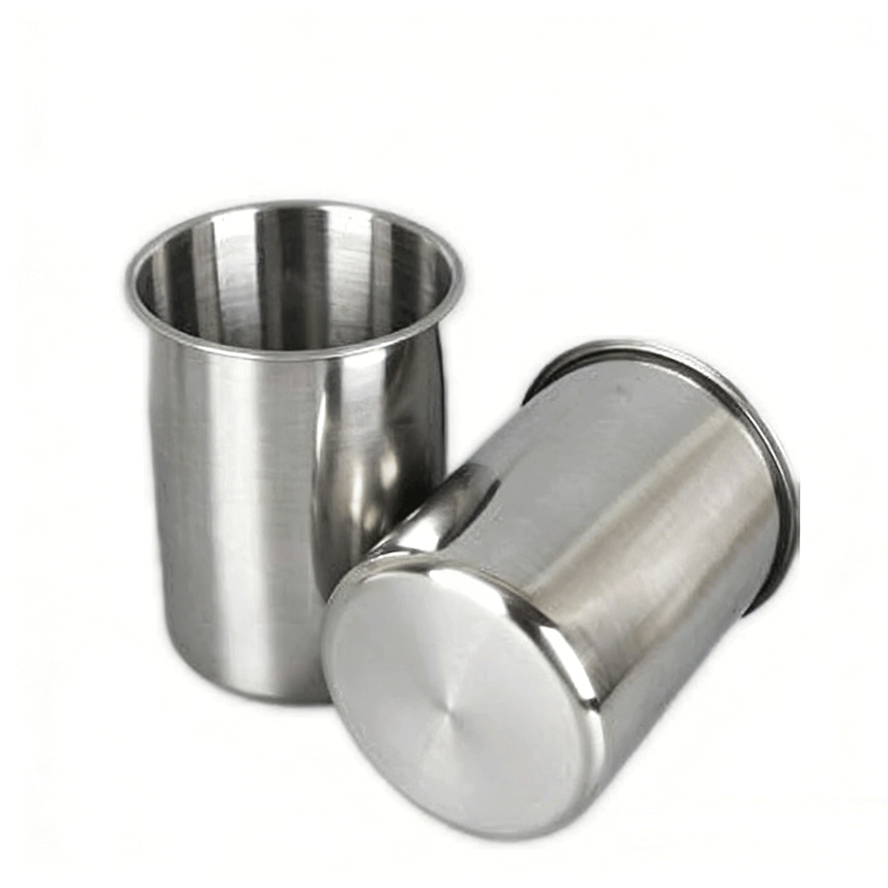 Metal Spinning Processing of Small Drum-Shaped Stainless Steel Ice Buckets