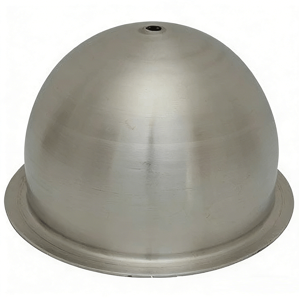 Hardware Deep-Drawn Semi-Round Brushed Aluminum Lampshade