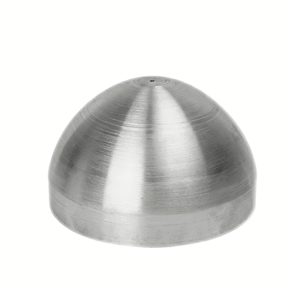 Hardware Deep-Drawn Semi-Round Brushed Aluminum Lampshade